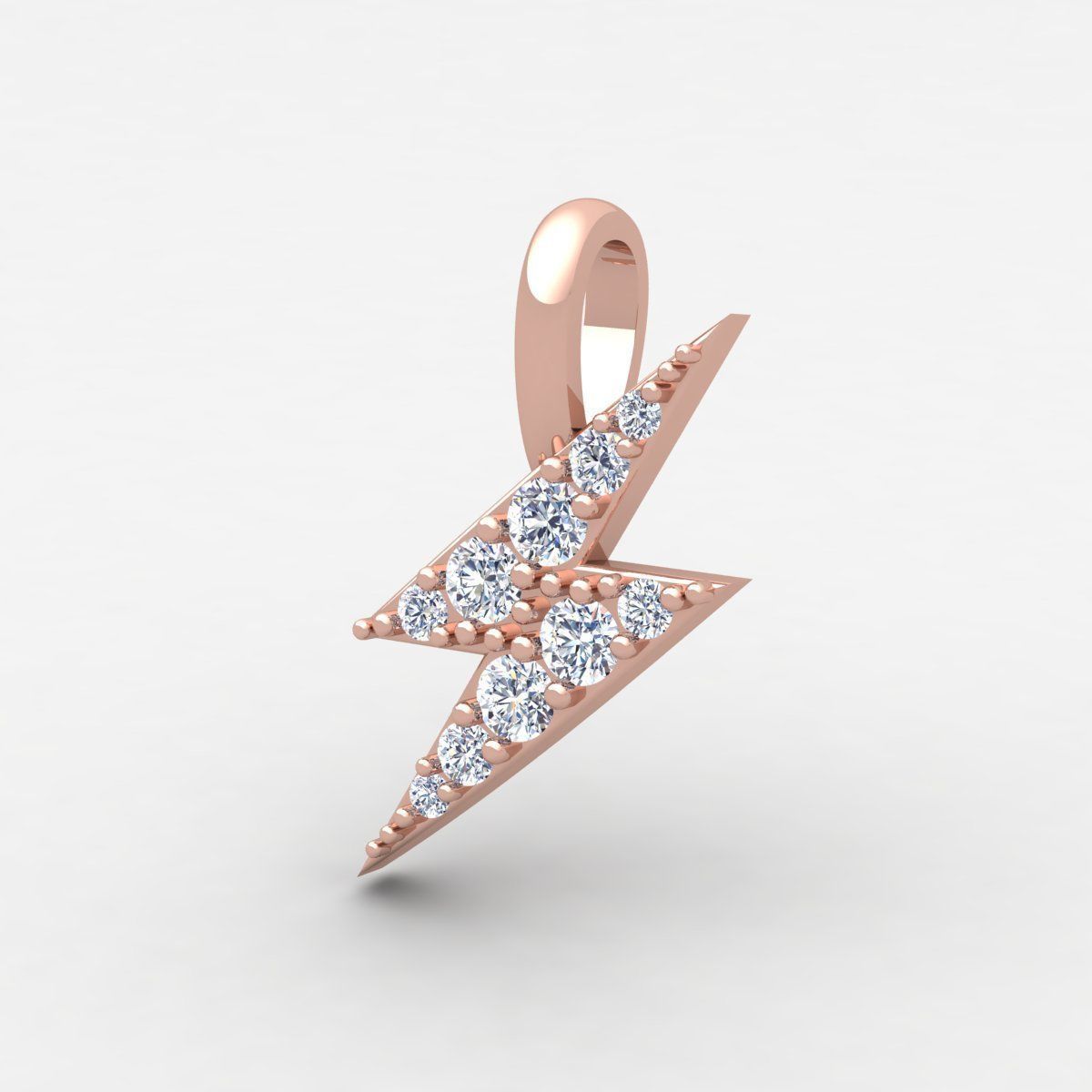 Thunder Small Pendent 3d model and Render Detail 3D print model_11