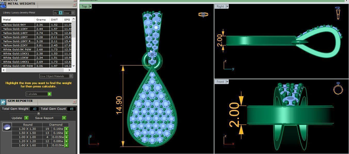 Fancy Nice Pendent 3dm and Render Detail  3D print model_6