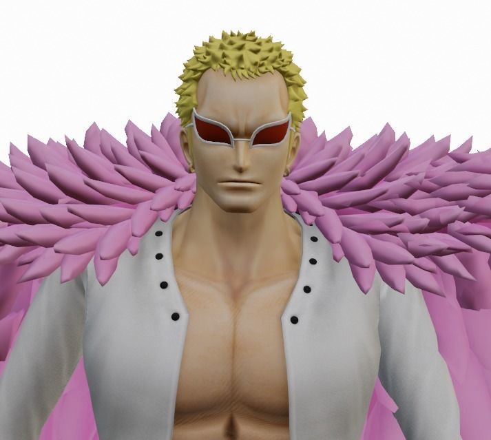 Luffy vs Doflamingo Diorama 3D print model_10