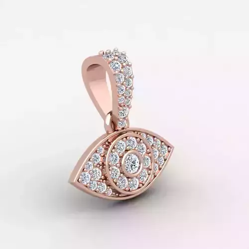 Eye Pendent 3d Model and Render Detail 