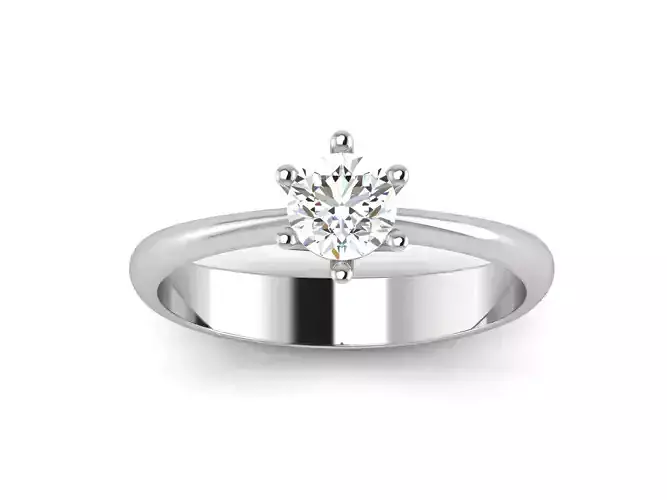 Solitaire Wedding Engagement Ring 3dm STl OBJ FBX Render Details