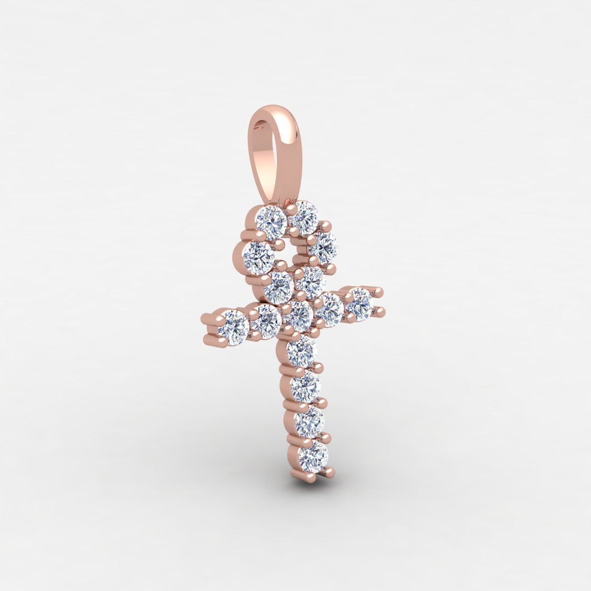  Small Cross Pendent 3d Model and Render detail  3D print model_9