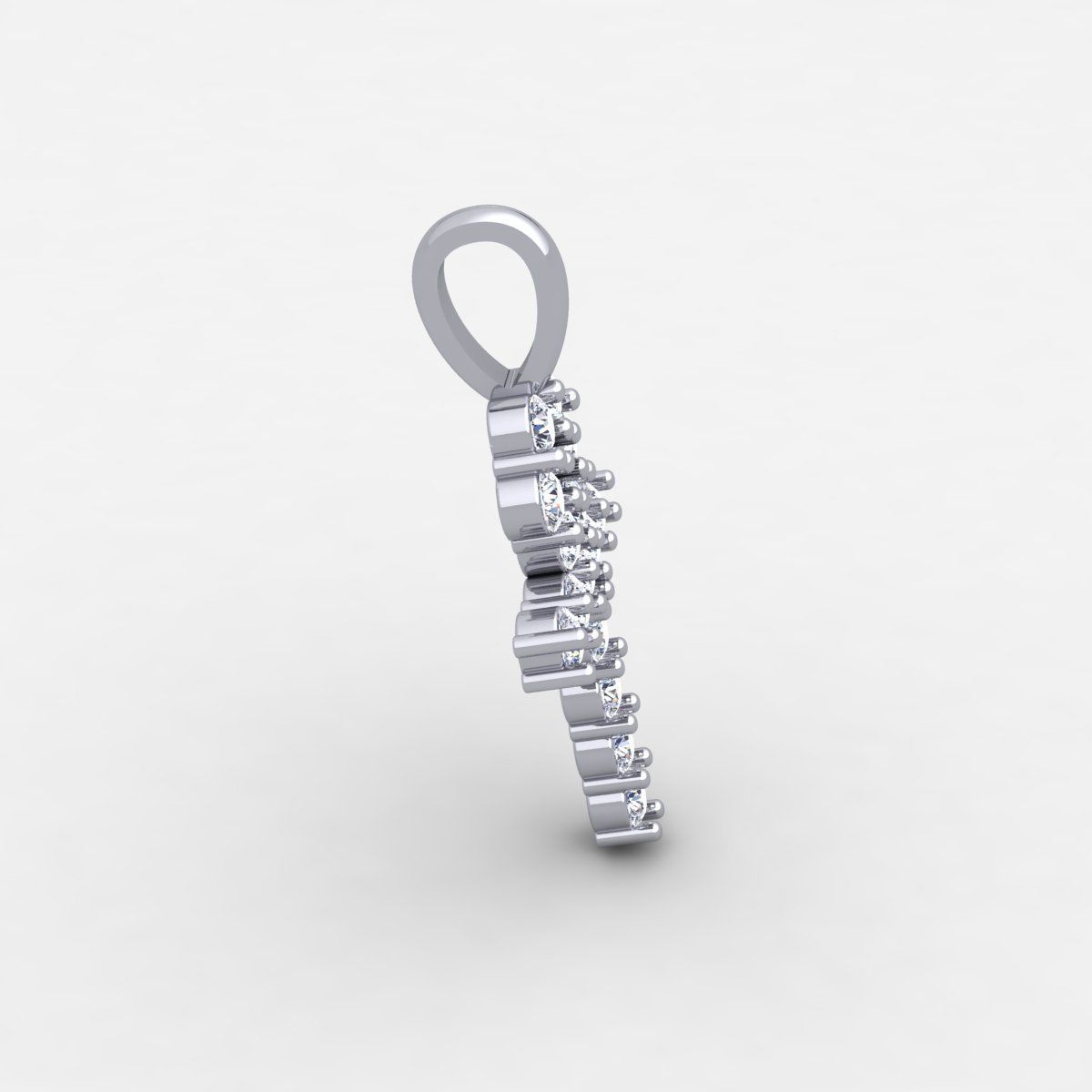  Small Cross Pendent 3d Model and Render detail  3D print model_7