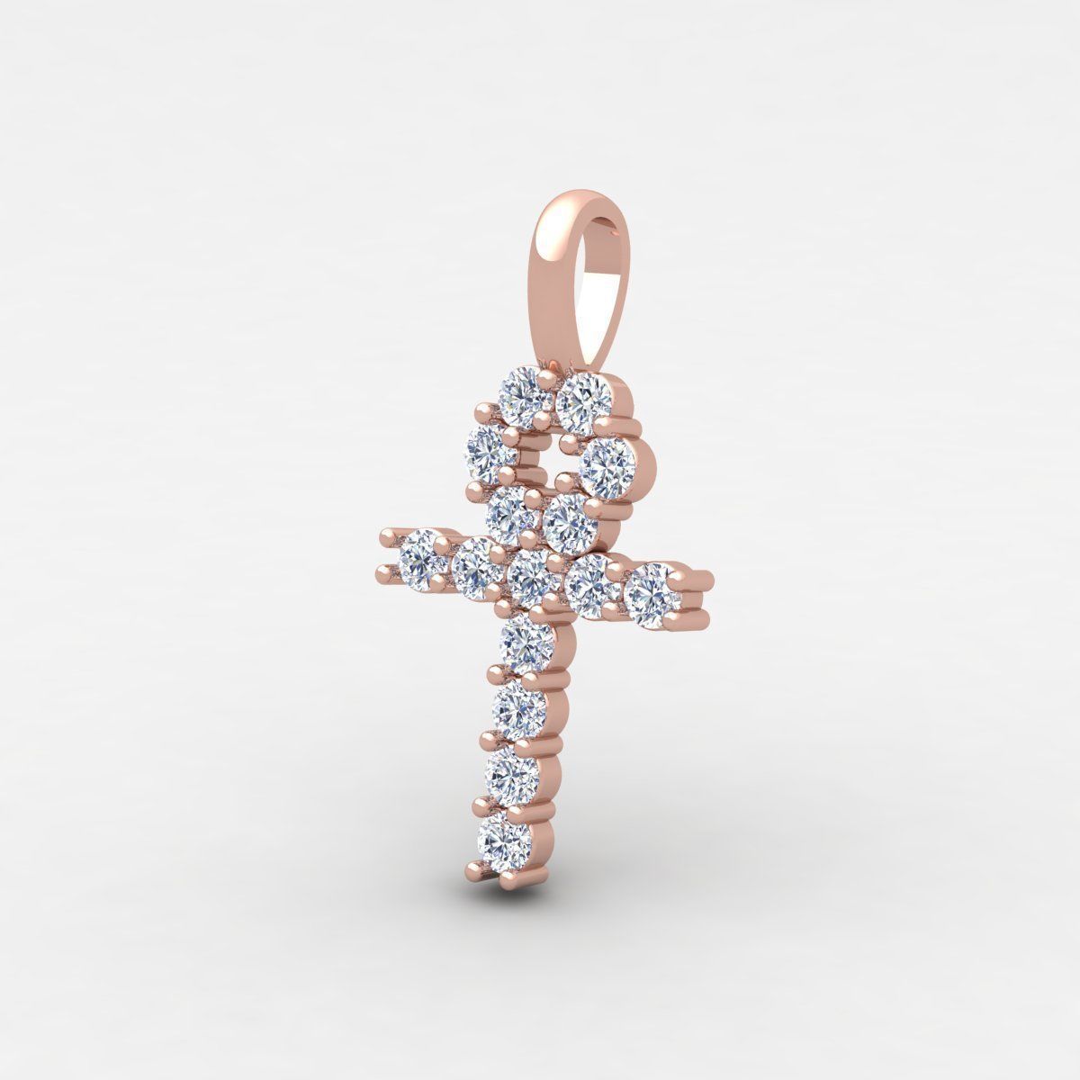  Small Cross Pendent 3d Model and Render detail  3D print model_11