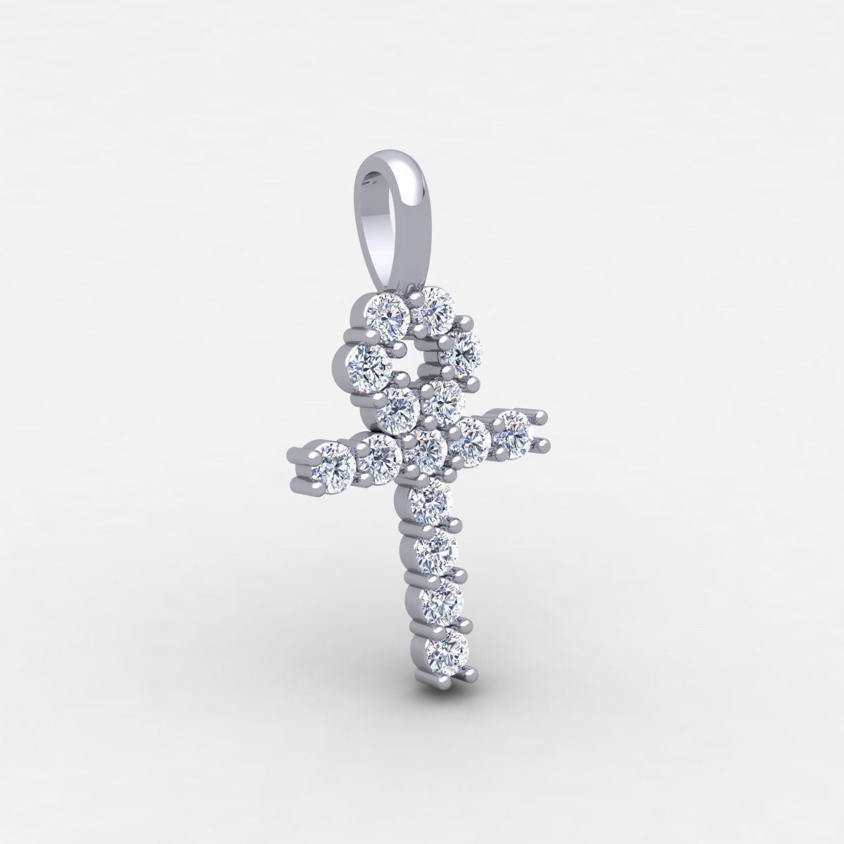  Small Cross Pendent 3d Model and Render detail  3D print model_10