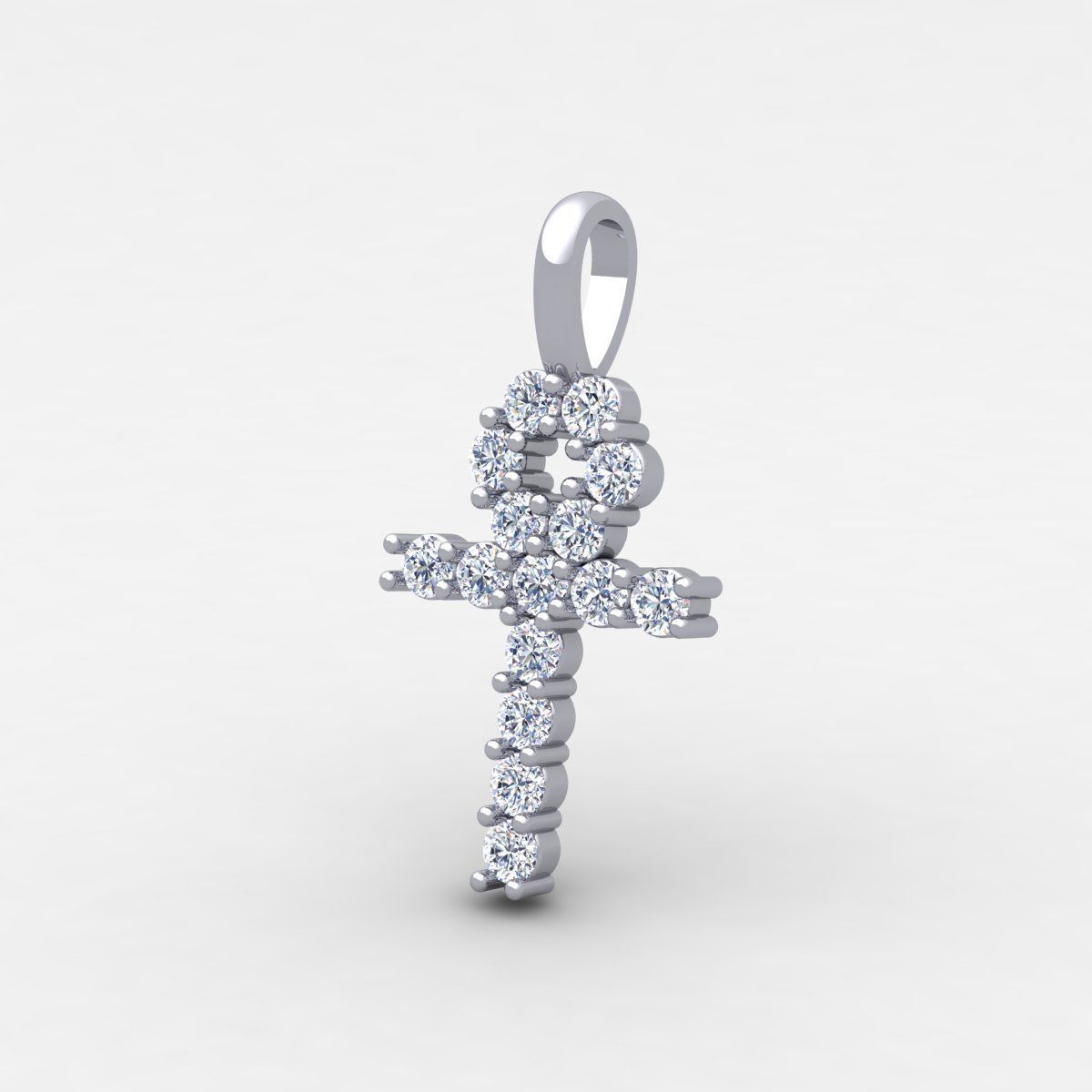  Small Cross Pendent 3d Model and Render detail  3D print model_12