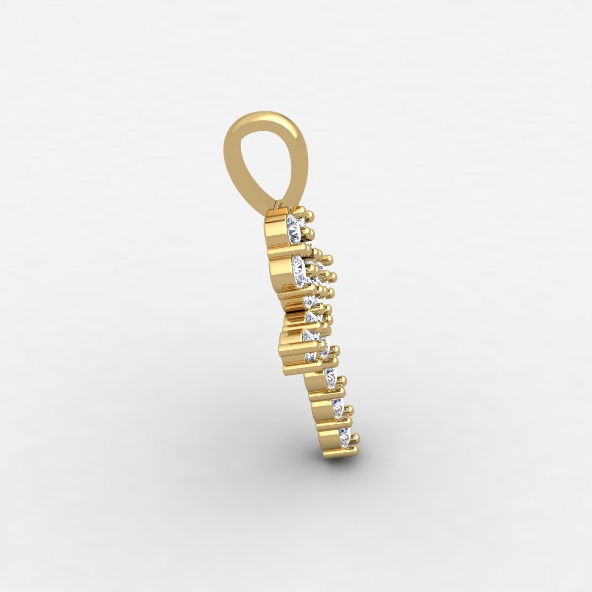  Small Cross Pendent 3d Model and Render detail  3D print model_2