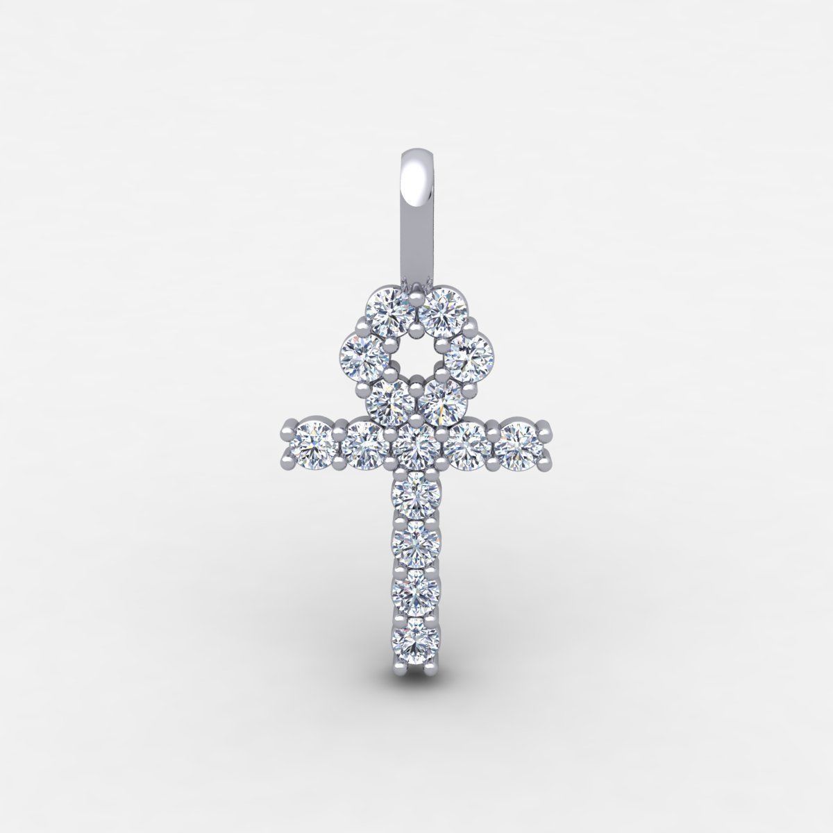  Small Cross Pendent 3d Model and Render detail  3D print model_8