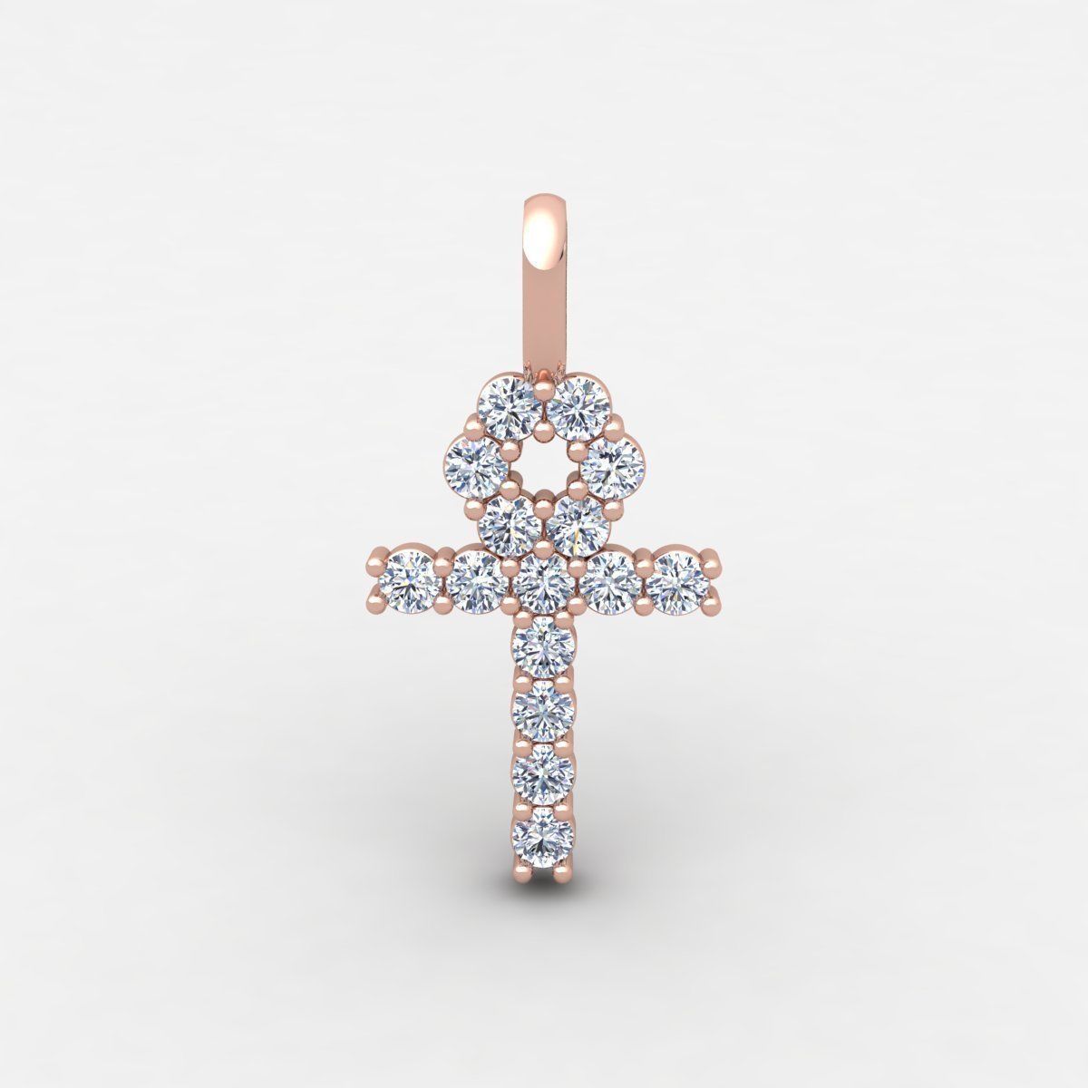  Small Cross Pendent 3d Model and Render detail  3D print model_3