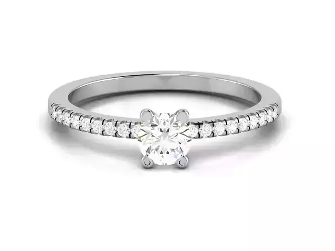 Solitaire Wedding Engagement Ring 3dm STl OBJ FBX Render Details