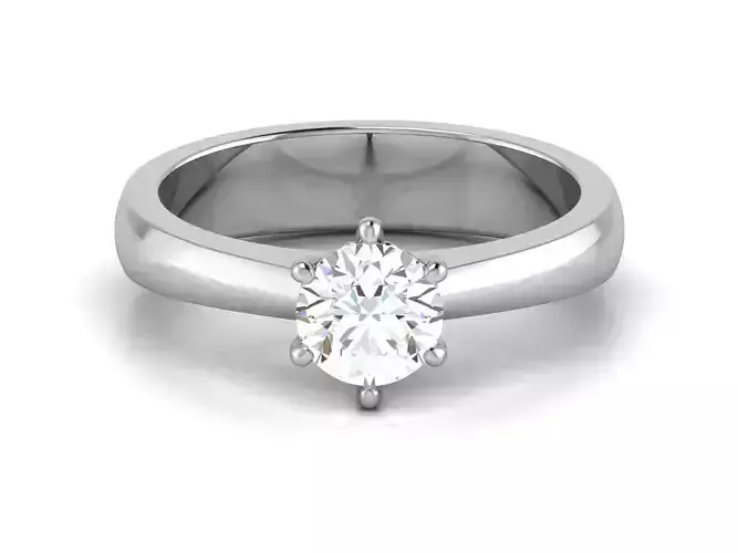 Solitaire Wedding Engagement Ring 3dm STl OBJ FBX Render Details