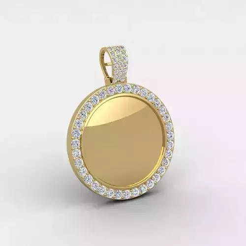 Photo Frame Pendent 3d Model and Render Detail 