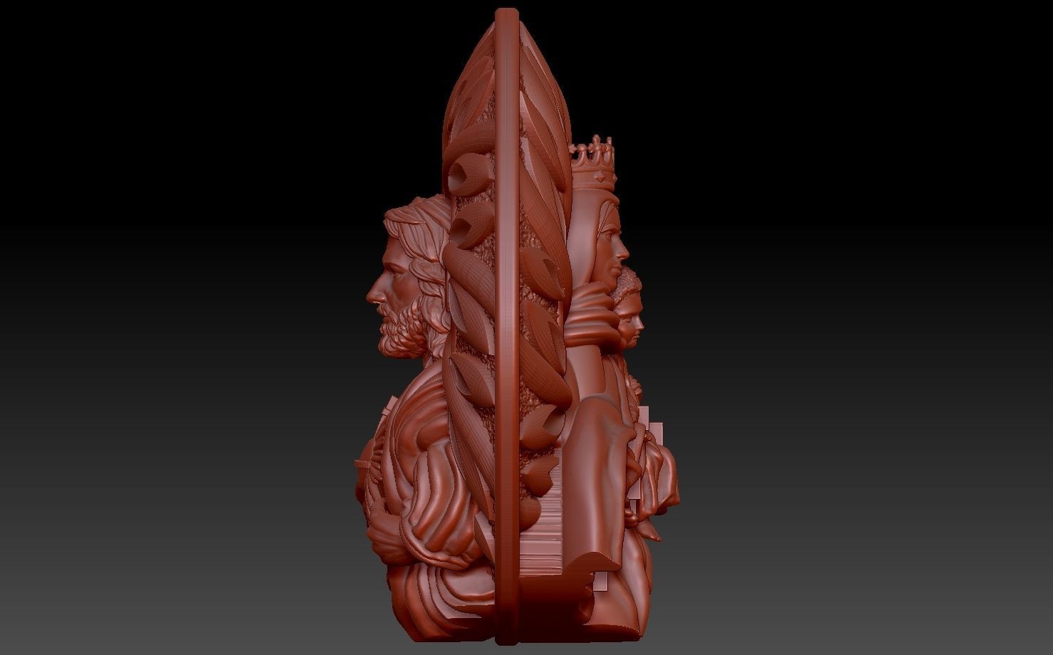 Holy Family Pendant 3D print model 3D print model_2
