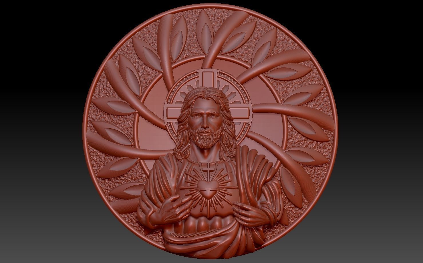 Holy Family Pendant 3D print model 3D print model_3