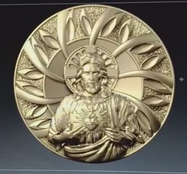 Holy Family Pendant 3D print model 3D print model_14