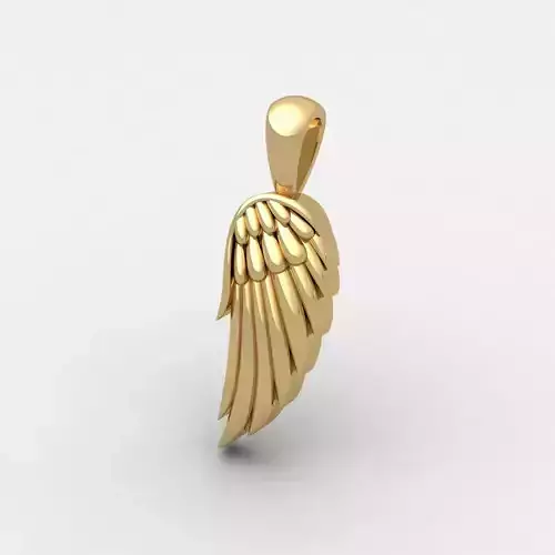 Small Wing Pendent 3d Model And Render Detail 