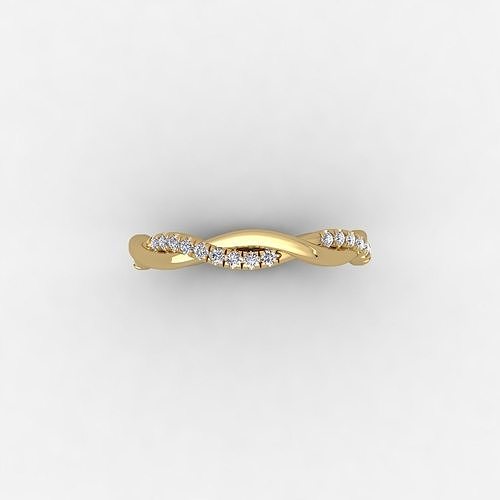 Twist Band Ring 3d Model and Render Detail  3D print model