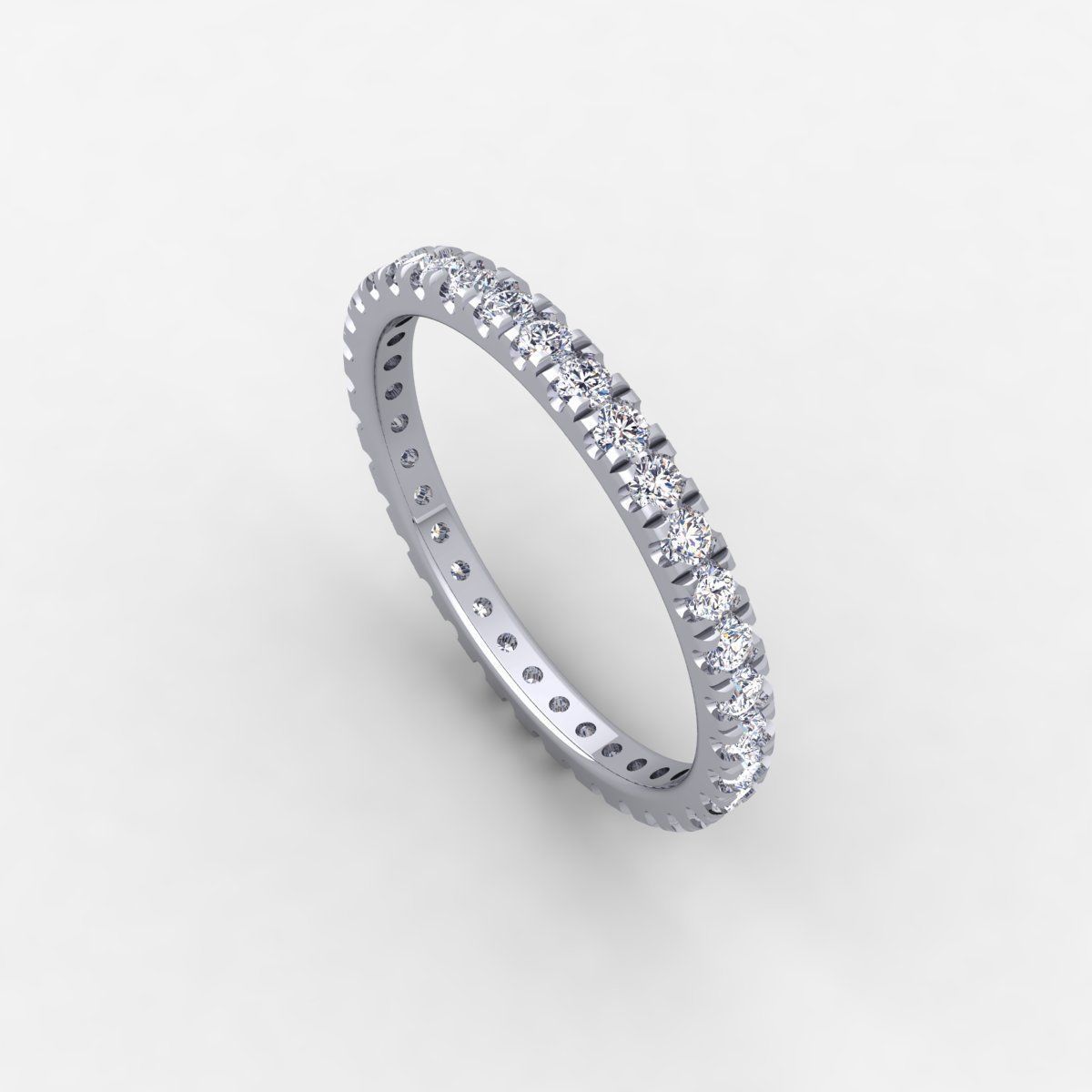 Micro Cut Eternity Band Ring 3d Model and Render Detail  3D print model_12