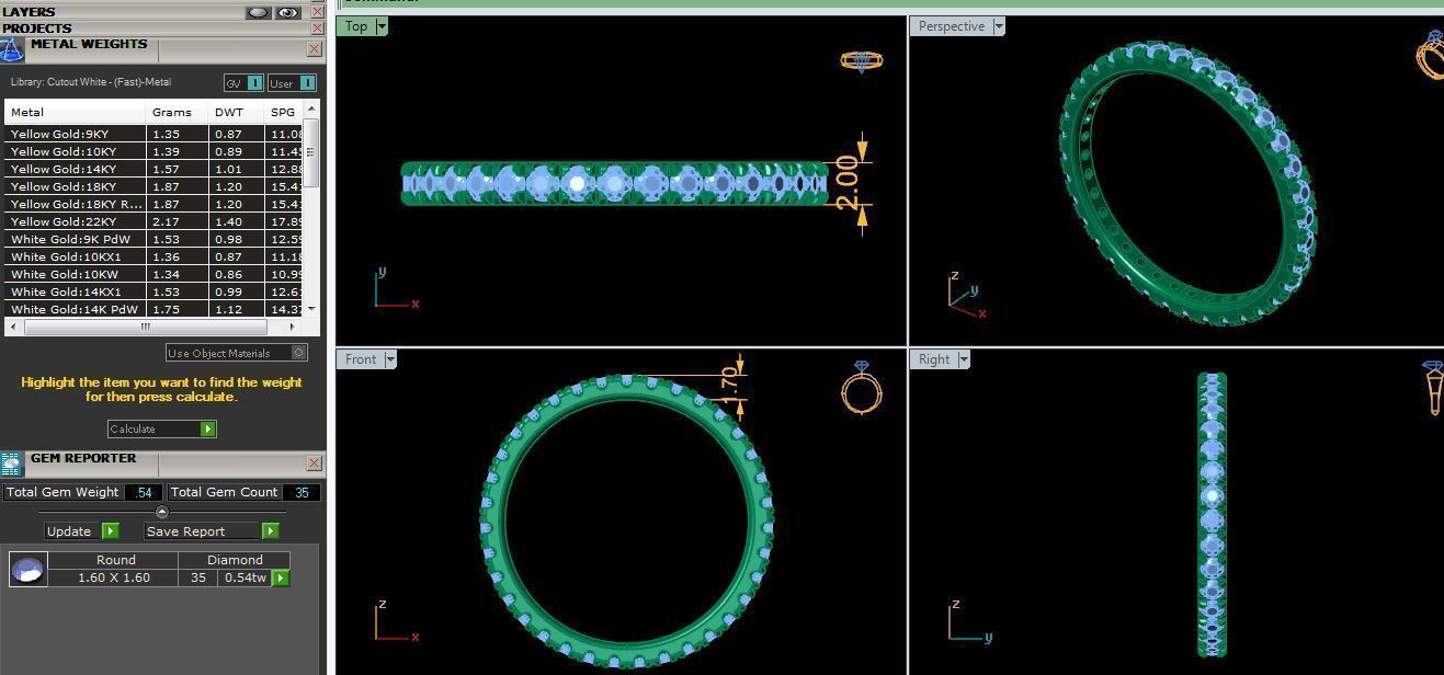 Micro Cut Eternity Band Ring 3d Model and Render Detail  3D print model_2