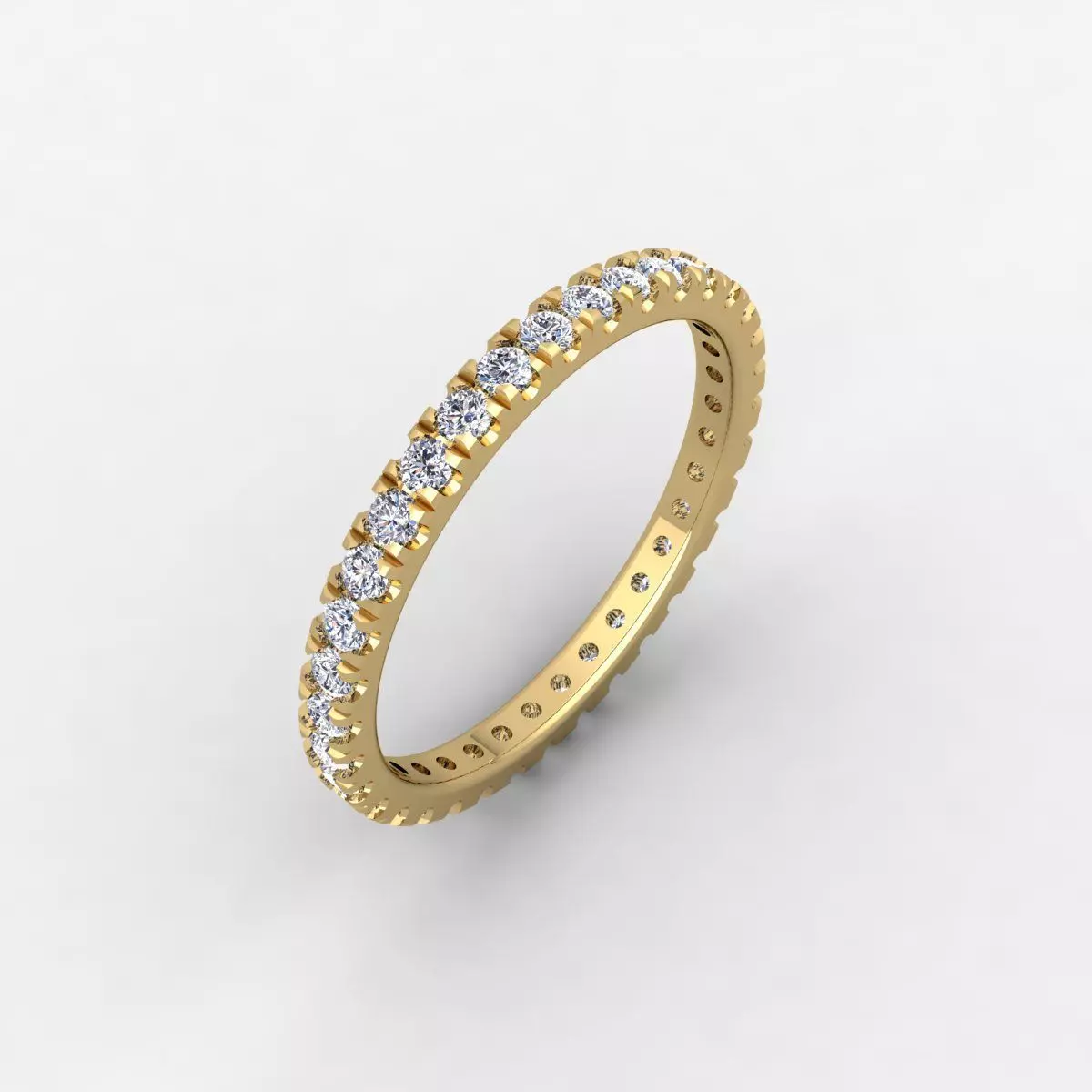 Micro Cut Eternity Band Ring 3d Model and Render Detail  3D print model_0