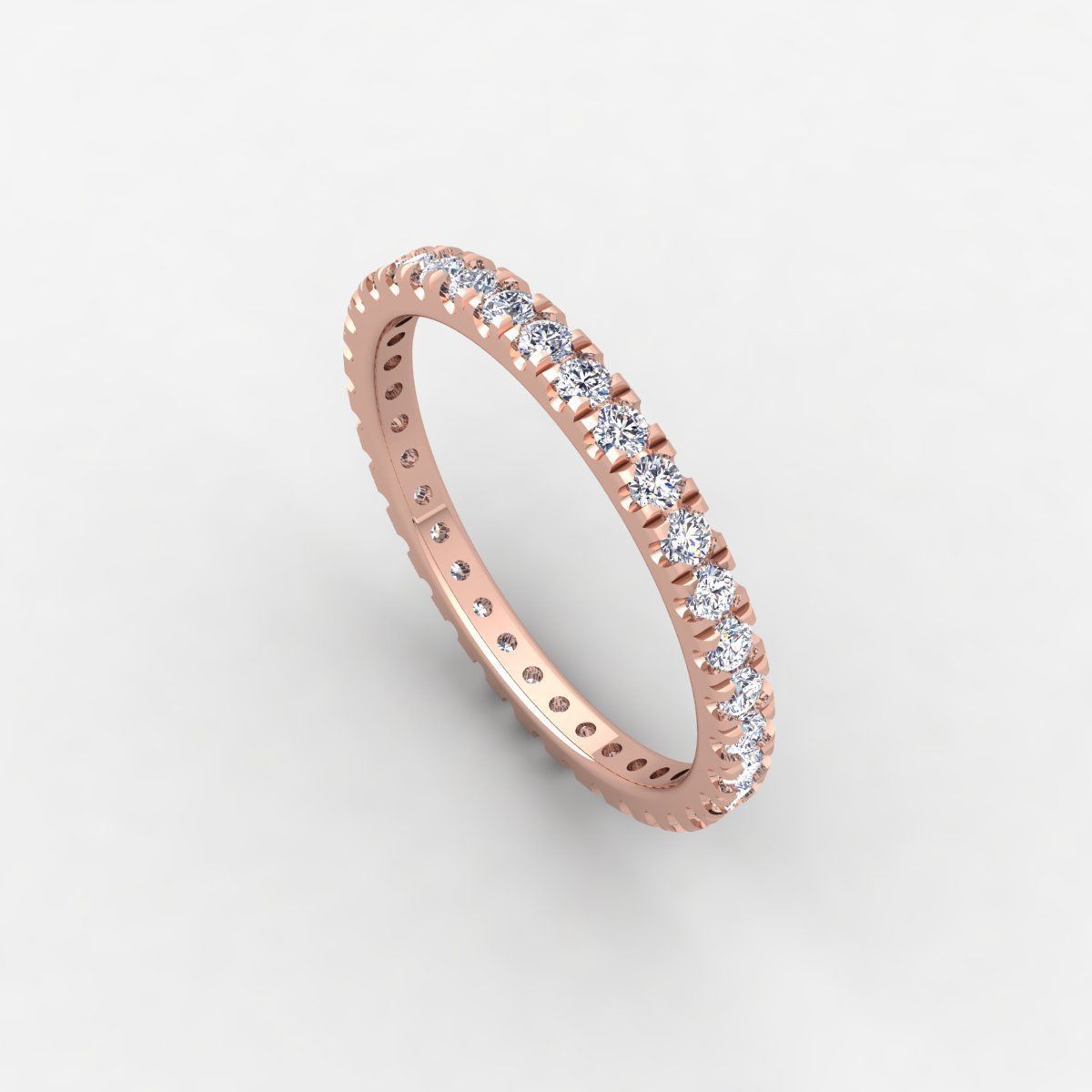Micro Cut Eternity Band Ring 3d Model and Render Detail  3D print model_11