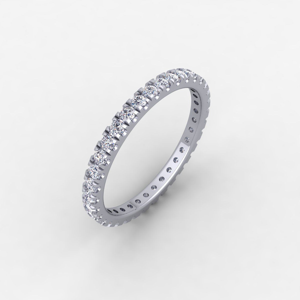 Micro Cut Eternity Band Ring 3d Model and Render Detail  3D print model_9