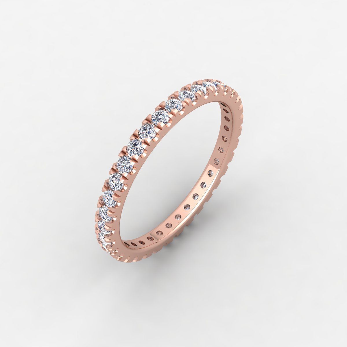 Micro Cut Eternity Band Ring 3d Model and Render Detail  3D print model_1