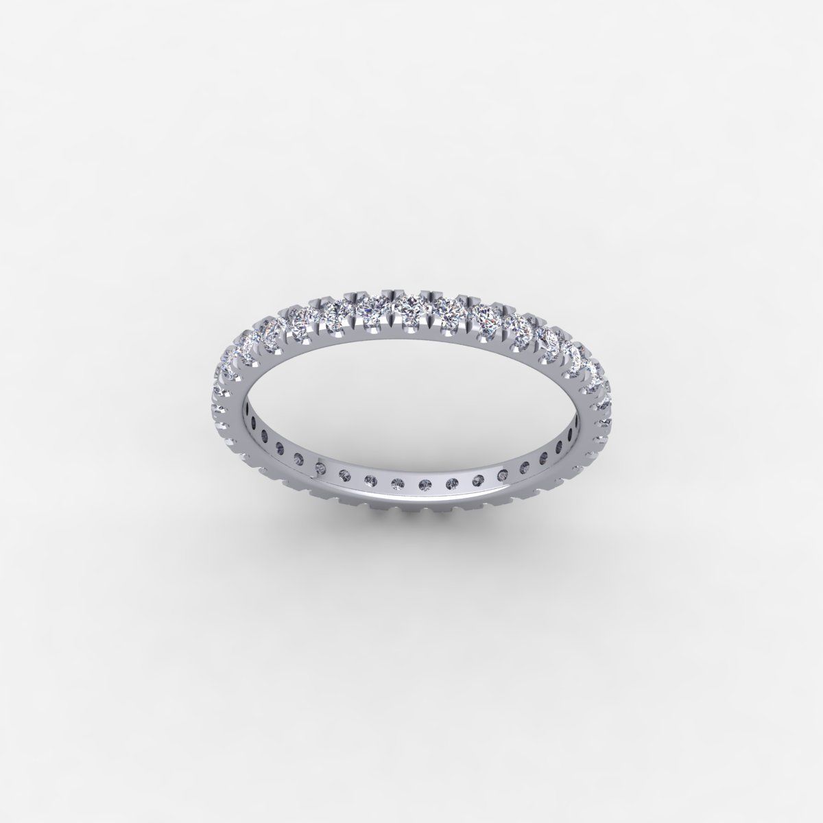 Micro Cut Eternity Band Ring 3d Model and Render Detail  3D print model_5