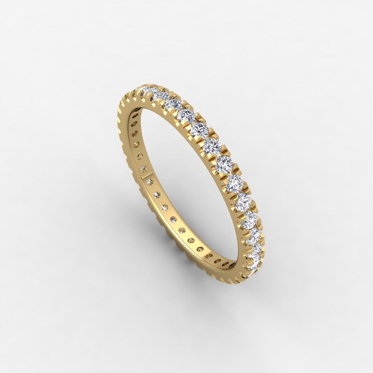Micro Cut Eternity Band Ring 3d Model and Render Detail  3D print model_10