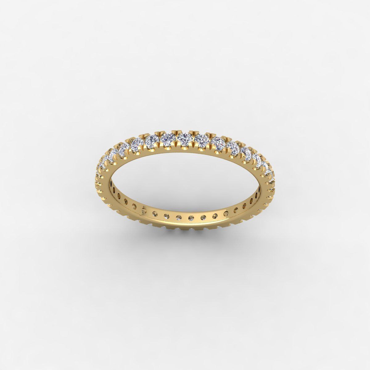Micro Cut Eternity Band Ring 3d Model and Render Detail  3D print model_3