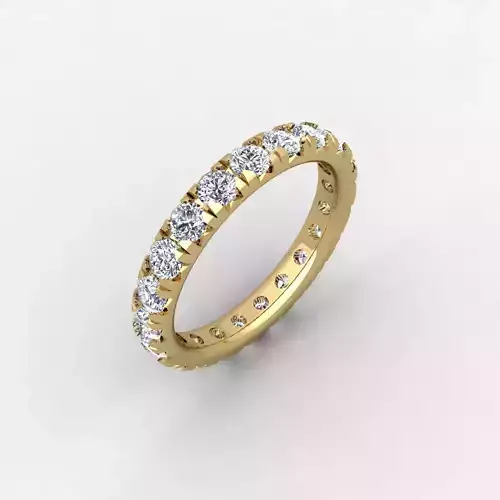 Eternity Band Ring 3d Model and Render Detail