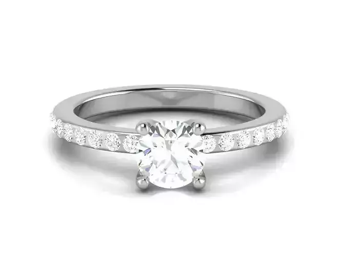 Solitaire Wedding Engagement Ring 3dm STl OBJ FBX Render Details