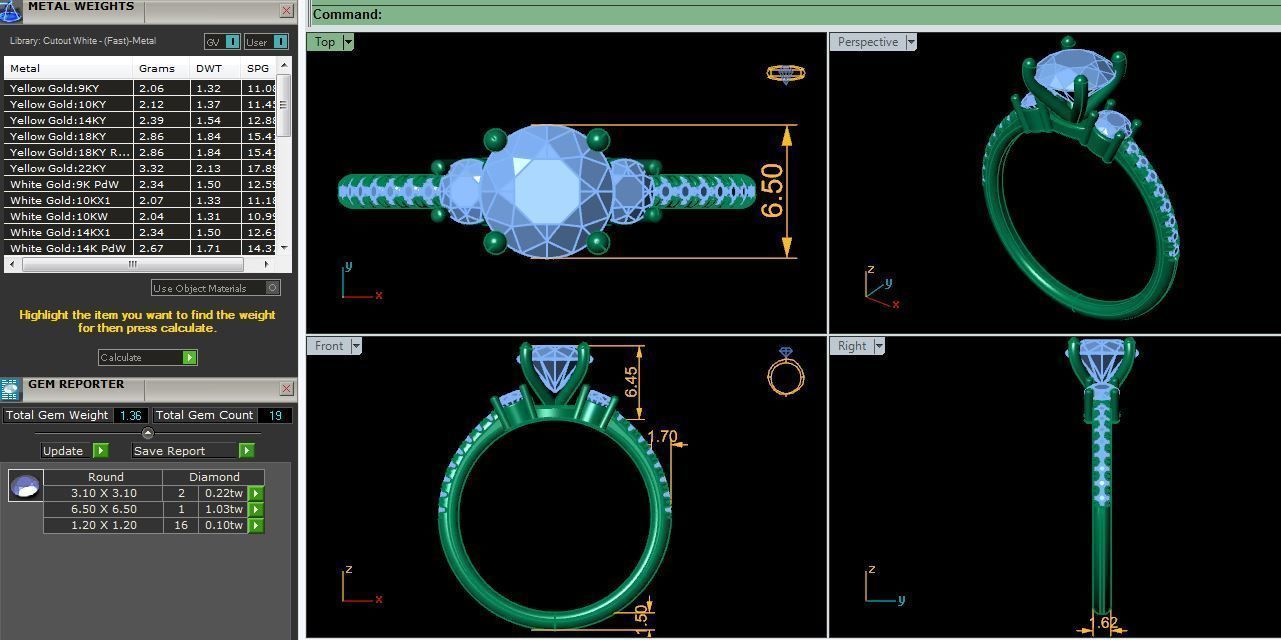Round and Side Small Round Engagement Ring And Render Detail 3D print model_6