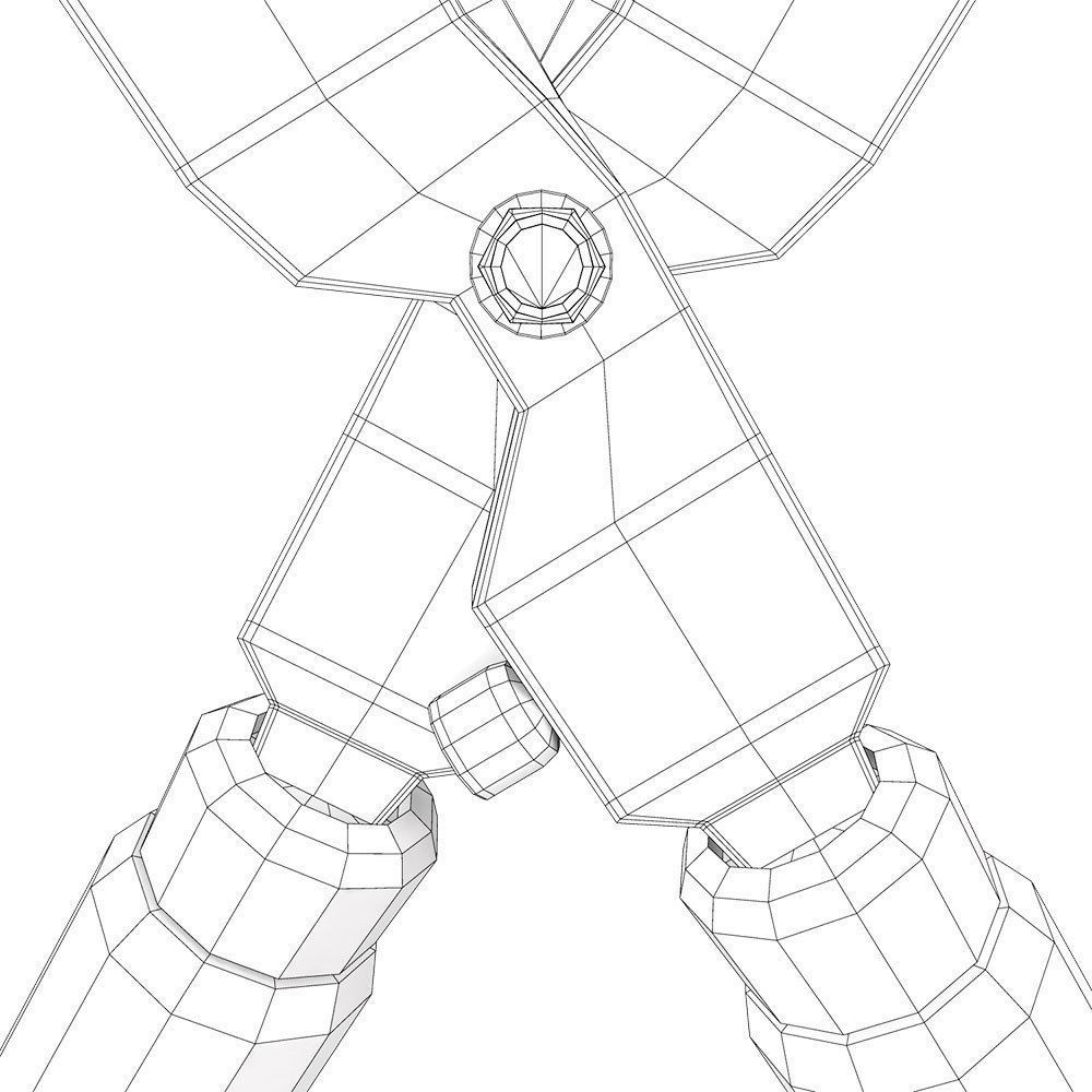 Gardening pruning shears 3d model 3D model_8