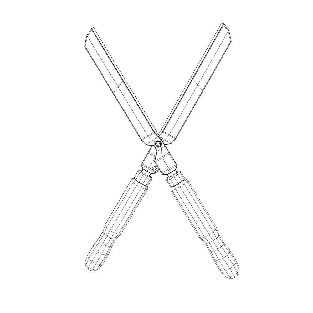 Gardening pruning shears 3d model 3D model_10