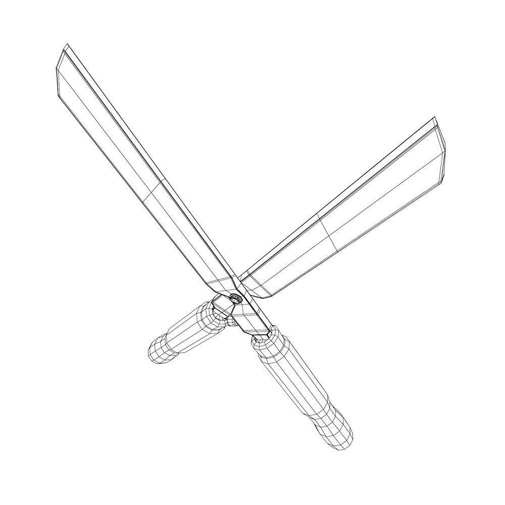 Gardening pruning shears 3d model 3D model_7