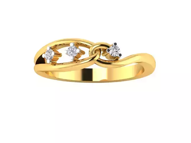 Solitaire Women Engagement Ring 3dm STl OBJ FBX Render Details