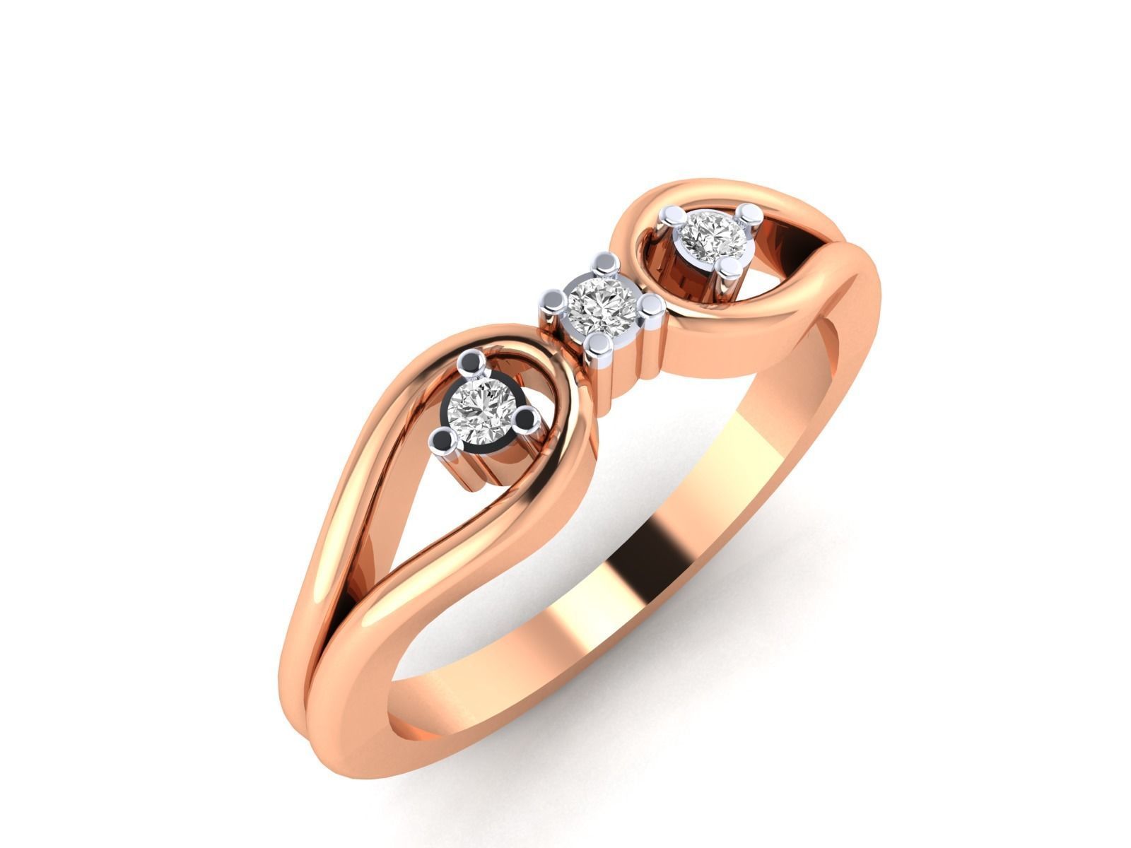 Solitaire Women Engagement Ring 3dm STl OBJ FBX Render Details 3D print model_8
