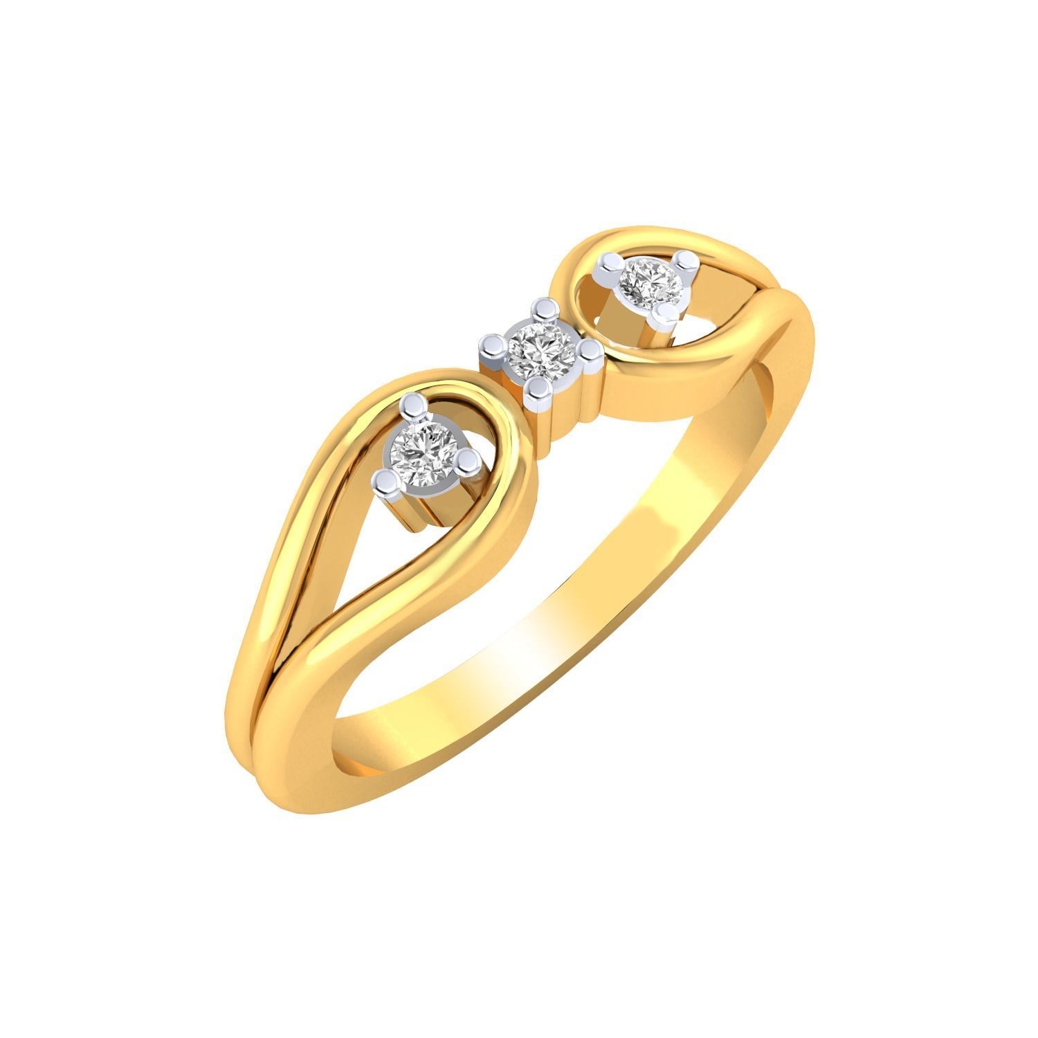Solitaire Women Engagement Ring 3dm STl OBJ FBX Render Details 3D print model_16