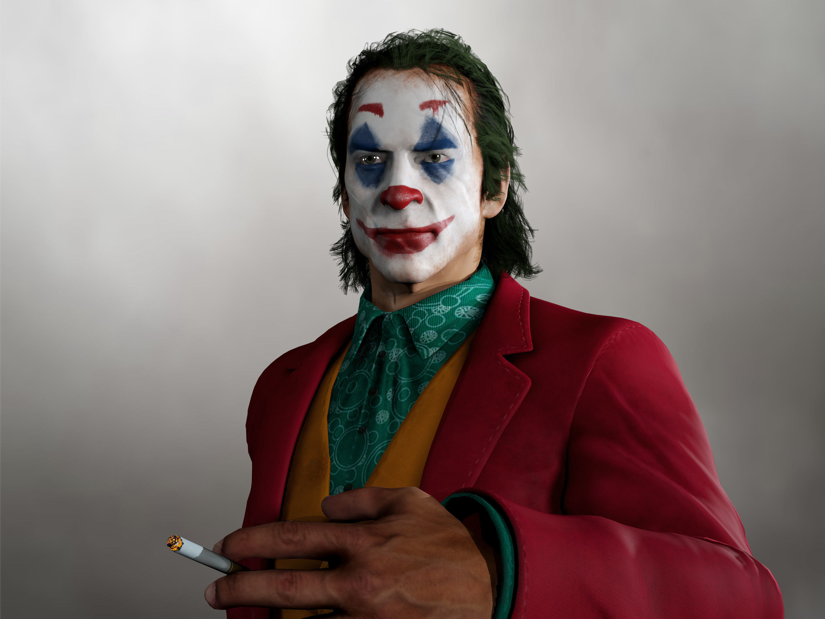 Joker Low-poly 3D model_8