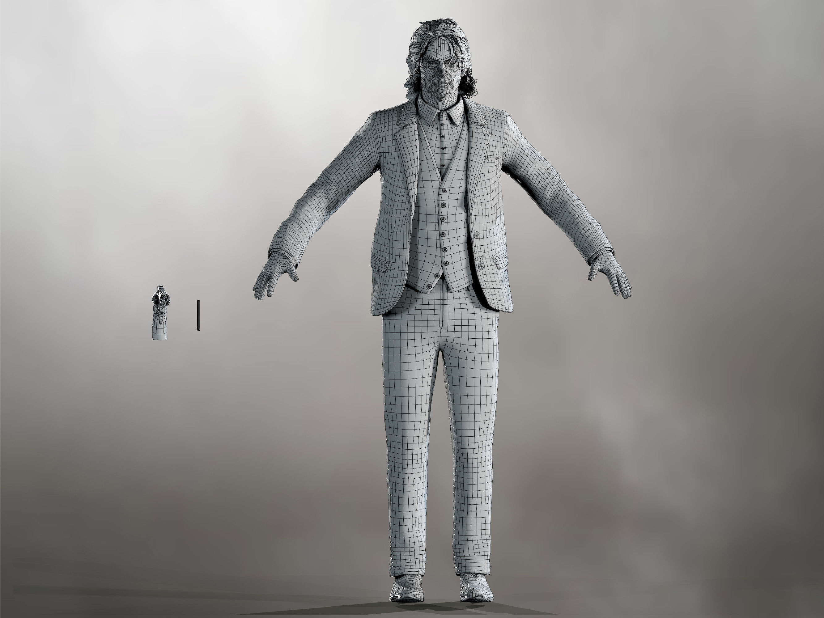 Joker Low-poly 3D model_10