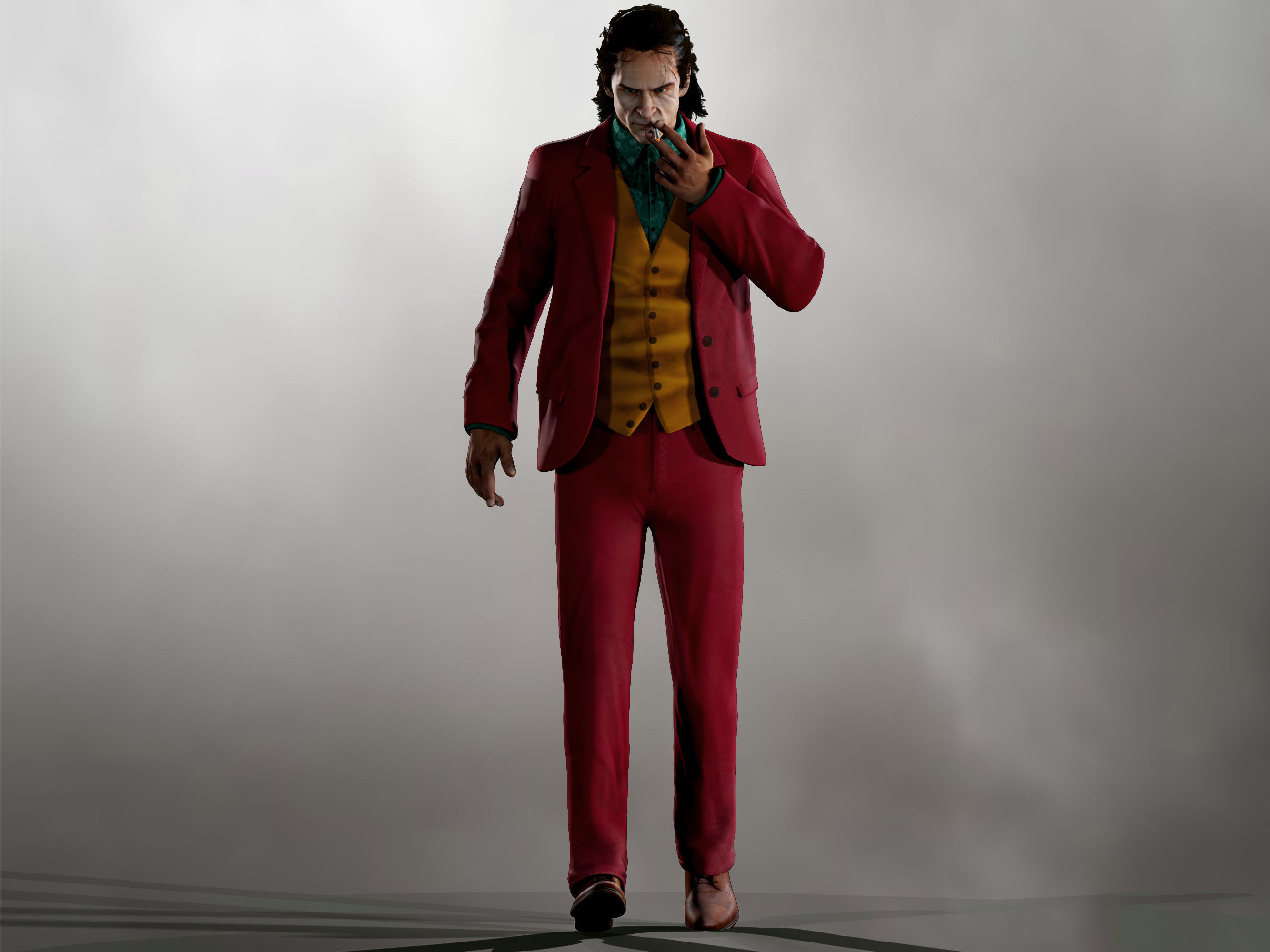 Joker Low-poly 3D model_3