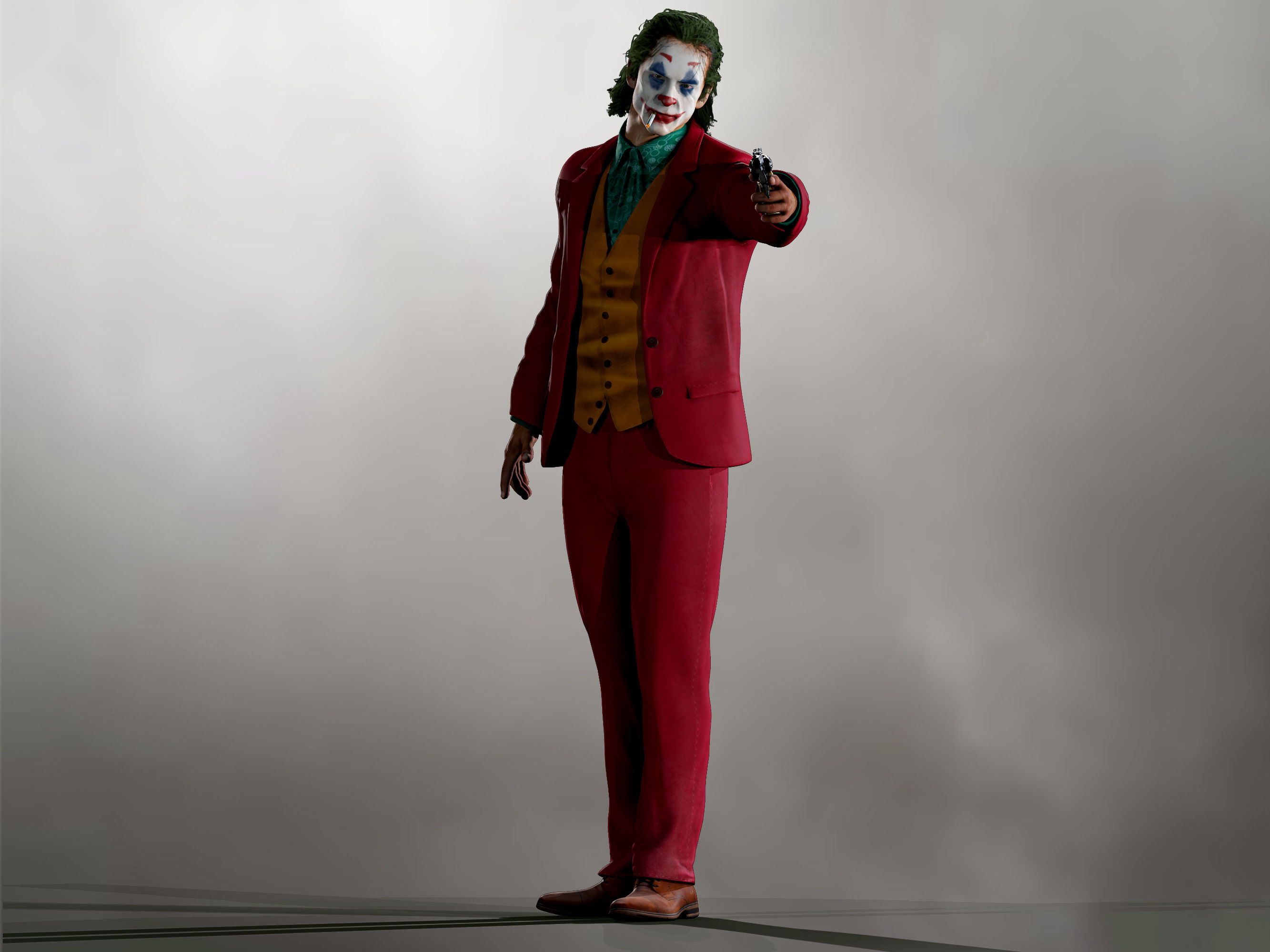 Joker Low-poly 3D model_2