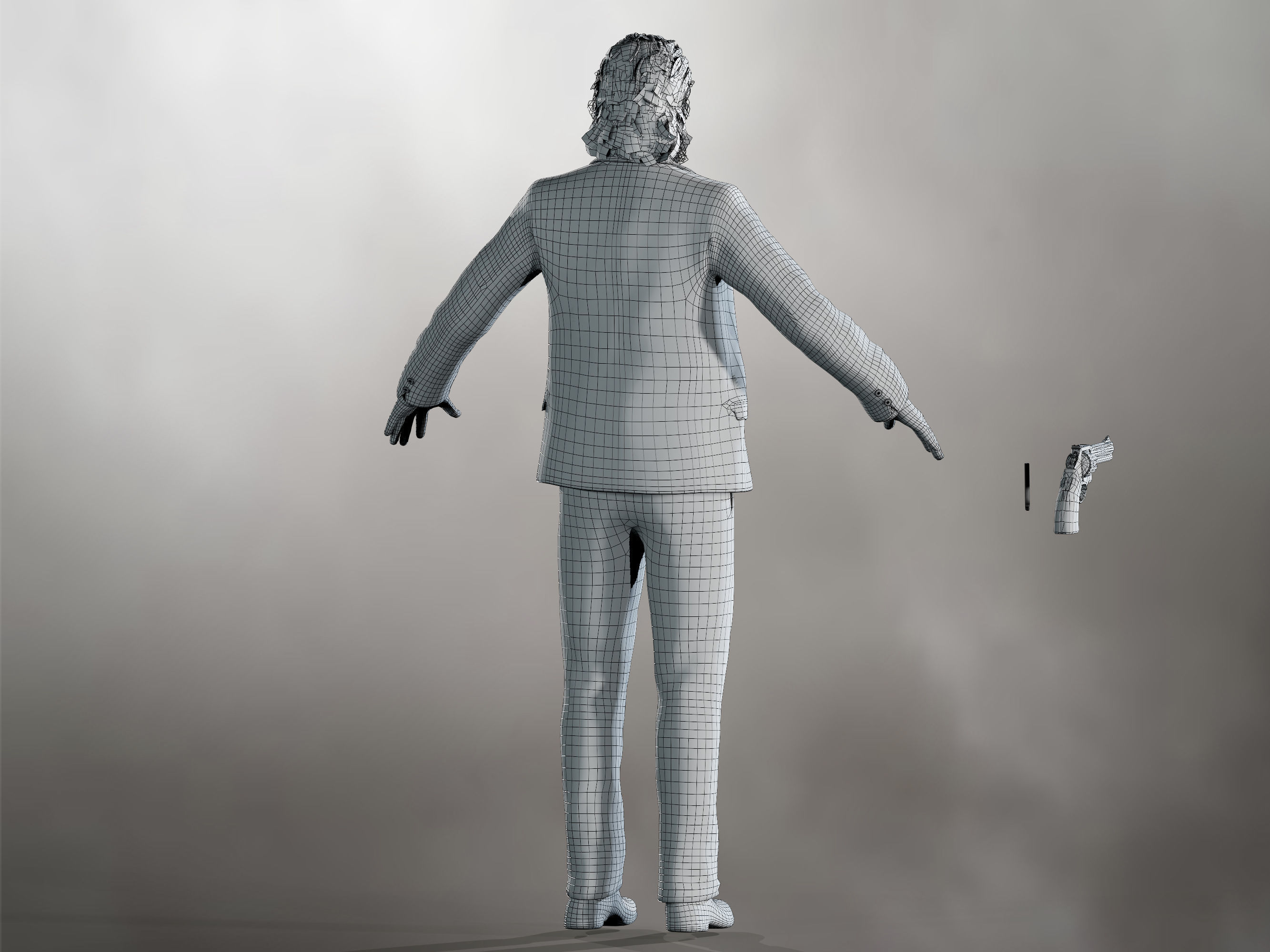 Joker Low-poly 3D model_12