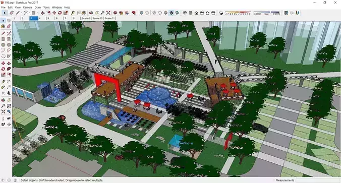 Sketchup Plaza 195 3D model