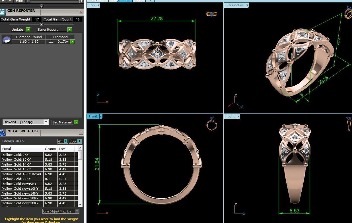 Solitaire Women Wedding Ring 3dm STl OBJ FBX Render Details 3D print model_6