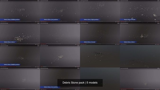 Debris Stone pack 3D Model Collection