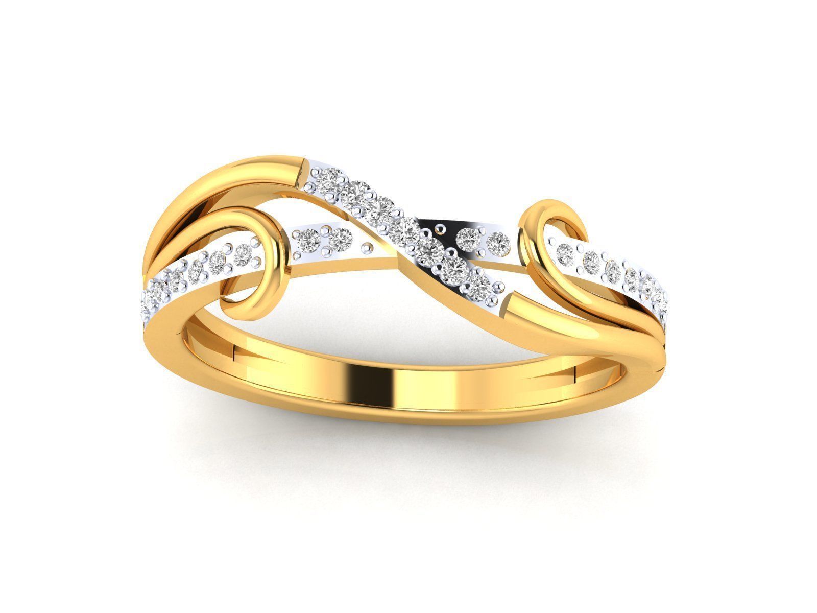 Solitaire Women Wedding Ring 3dm STl OBJ FBX Render Details 3D print model_1