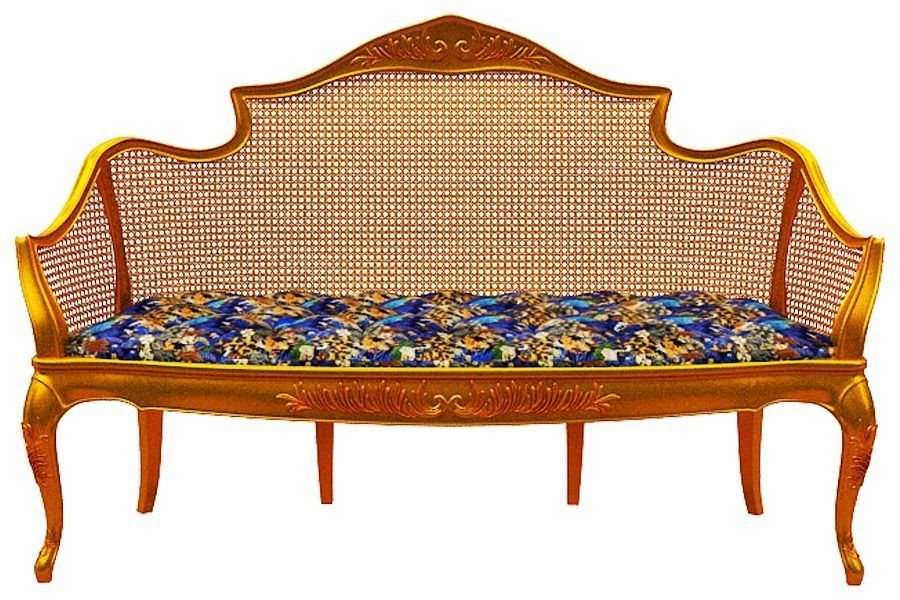 Classical sofa set Low-poly 3D model_14