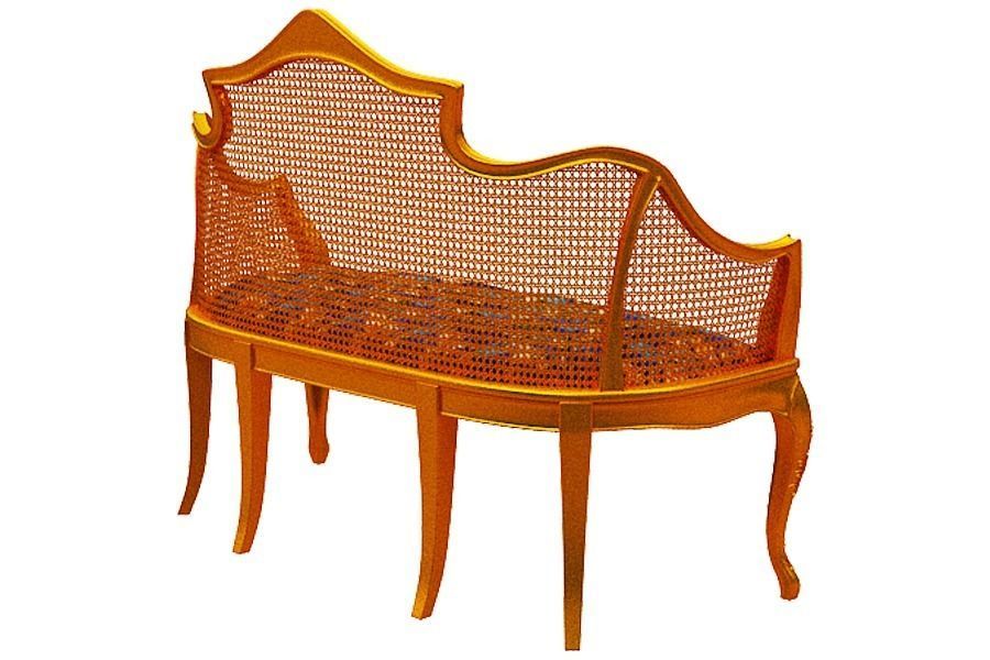 Classical sofa set Low-poly 3D model_9